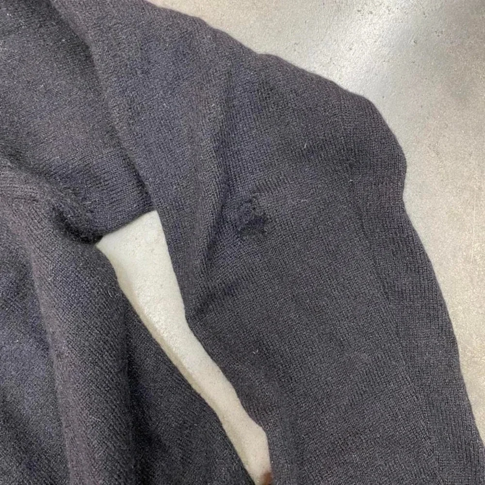 Banana‎ Republic 100% Cashmere Open Front Cardigan Black Women's Petite M - Picture 6 of 7